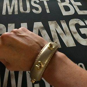 Coach Jewelry - Gold Leather Coach Bangle Coach Jewelry - Gold Leather Coach Bangle